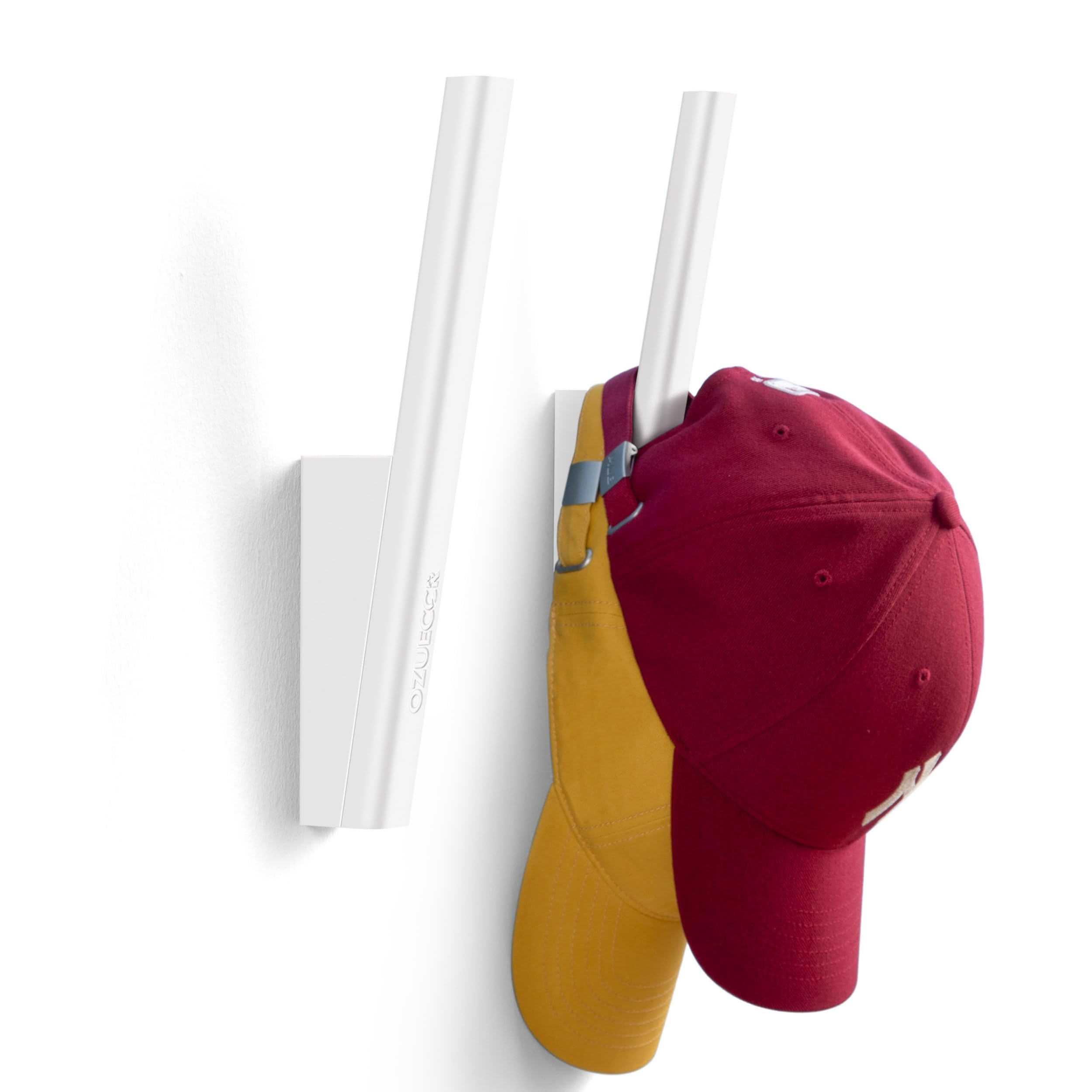 Ozueccr Hat Hook for Baseball Caps – Wall Mounted Vertical Hat Holder, Multi-Purpose Wall Hook, Closet Cap Organizer, Sturdy Compact, Easy to Install