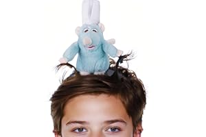 Leziazany Mouse Chef Headband Rat Plush Toy Headband Hair Clip Cosplay Props Rat Headwear for Christmas Halloween Party