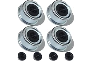 LUXTRKSTO 4PCS 2.72" Trailer Hub Dsut Cap,Trailer Axle Wheel Bearing Dust Cap Cup Grease Cover with 4 Rubber Plugs,Hub Dust Caps for Most 7000 to 8000 Pound Axles Dexter EZ Lube Trailer Camper RV Boat