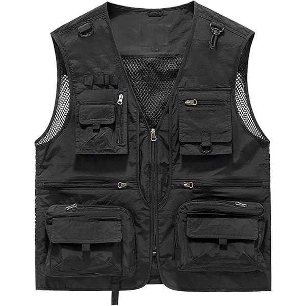 Summer Men Tactical Hiking Fishing Vest Mens Photographer Mesh