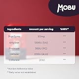 MOBU Digestive Enzymes 120 Tablets Digezyme Amylase Lactase Lipase Vegan UK Made view 3