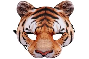 NewL Halloween 3D Animal Half Face Mask Masquerade Party Cosplay Costume for Women and Men