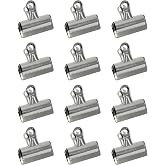 X-ACTO 4 Bulldog Binder Clips, Steel & Nickel-Plated, 3 Inch Clips, 12 Count - Document Organization, Desk Supplies