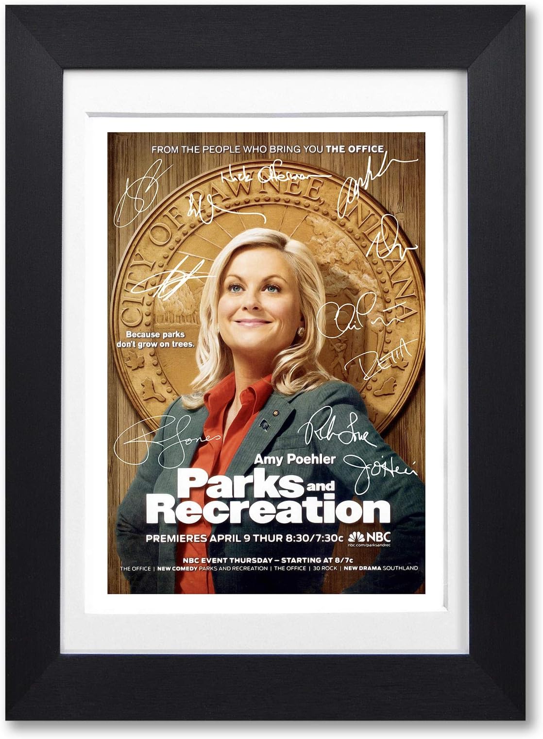Memorabilia Parks And Recreation Rec Full Cast Signed Autograph Signature A4 Poster Photo Print Wall Art Picture TV Show Series Season DVD Boxset Present Birthday Xmas Christmas Gift (POSTER ONLY)