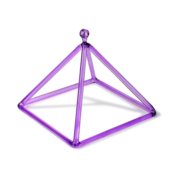 Joysense Clear Crystal Singing Pyramid Quartz 4" For Sound