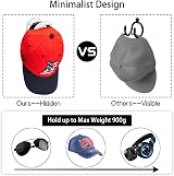 Vibbang 10 Pack Adhesive Hat Holder Wall Mount No Drilling Transparent view 3