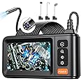 SKYBASIC Borescope Endoscope Camera with Light, 4.3" Screen HD Sewer Camera Waterproof Snake Borescope Inspection Mechanic Tools with 8 LED Lights, 16.5FT Semi-Rigid Cable, Gadgets for Men, Black