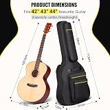 CAHAYA Jumbo Dreadnought Guitar Bag 42/43/44 Inch Black Yellow CY0284 view 2