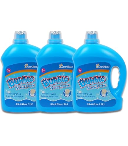 Bubble Solution JOYIN 32 Oz Refills (Close To 1L/ 2.5 Gallon), Concentrated Solution For Bubble Machine, Wands, Blower, Easter (Yellow Bubbles For Kids