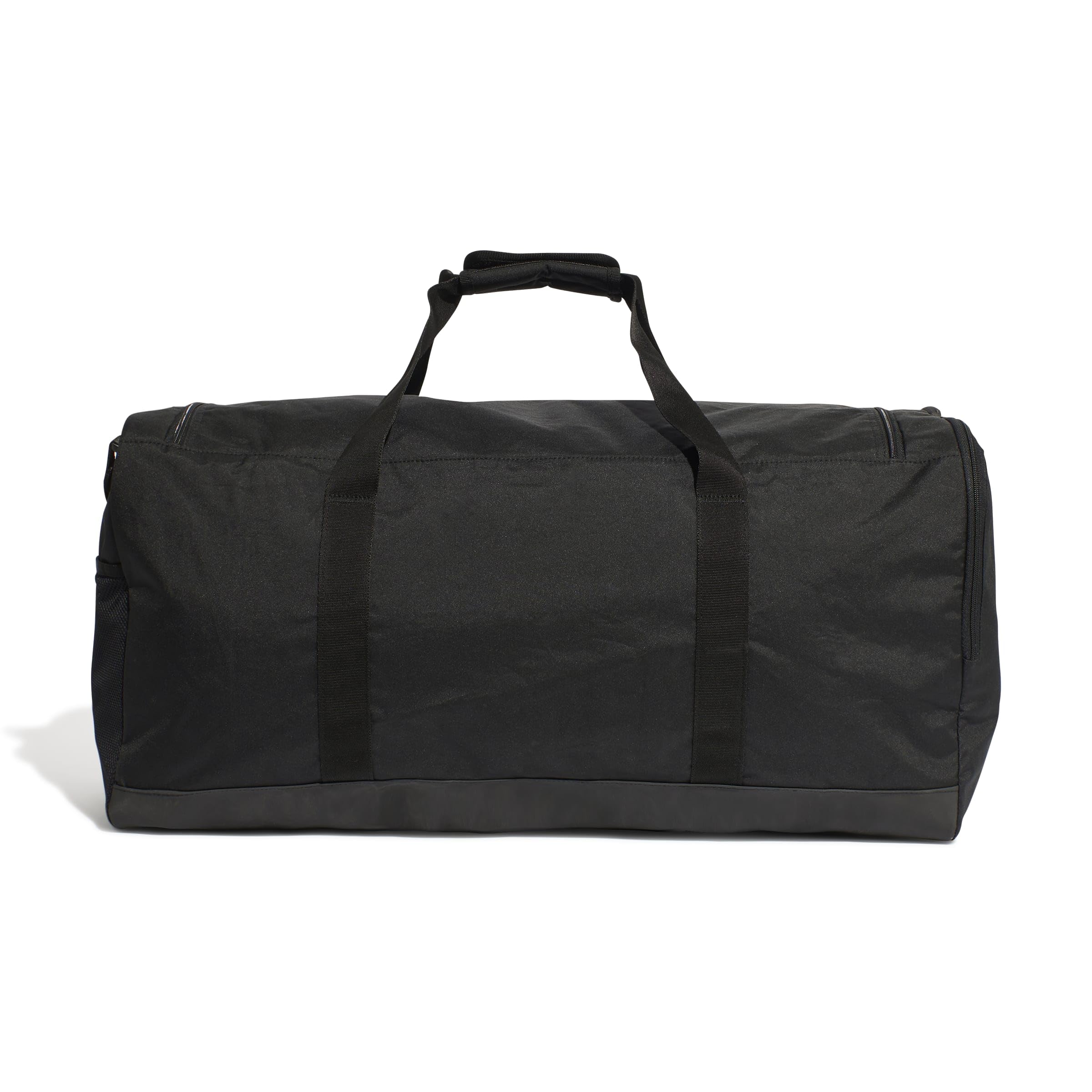 adidas Unisex Essentials Linear Duffel Bag Duffel Bag, Black/Black/White, L 2