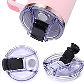 AIERSA 2Pcs Lid Replacement for Stanley Quencher Cup 40 oz Tumbler with Handle, Flip Spill Stopper Lid, Spillproof, Dustproof, Stanley Cup Accessories