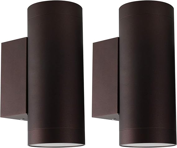 Klighten 2 Piezas Aplique de pared Exterior Arriba Abajo Lámpara