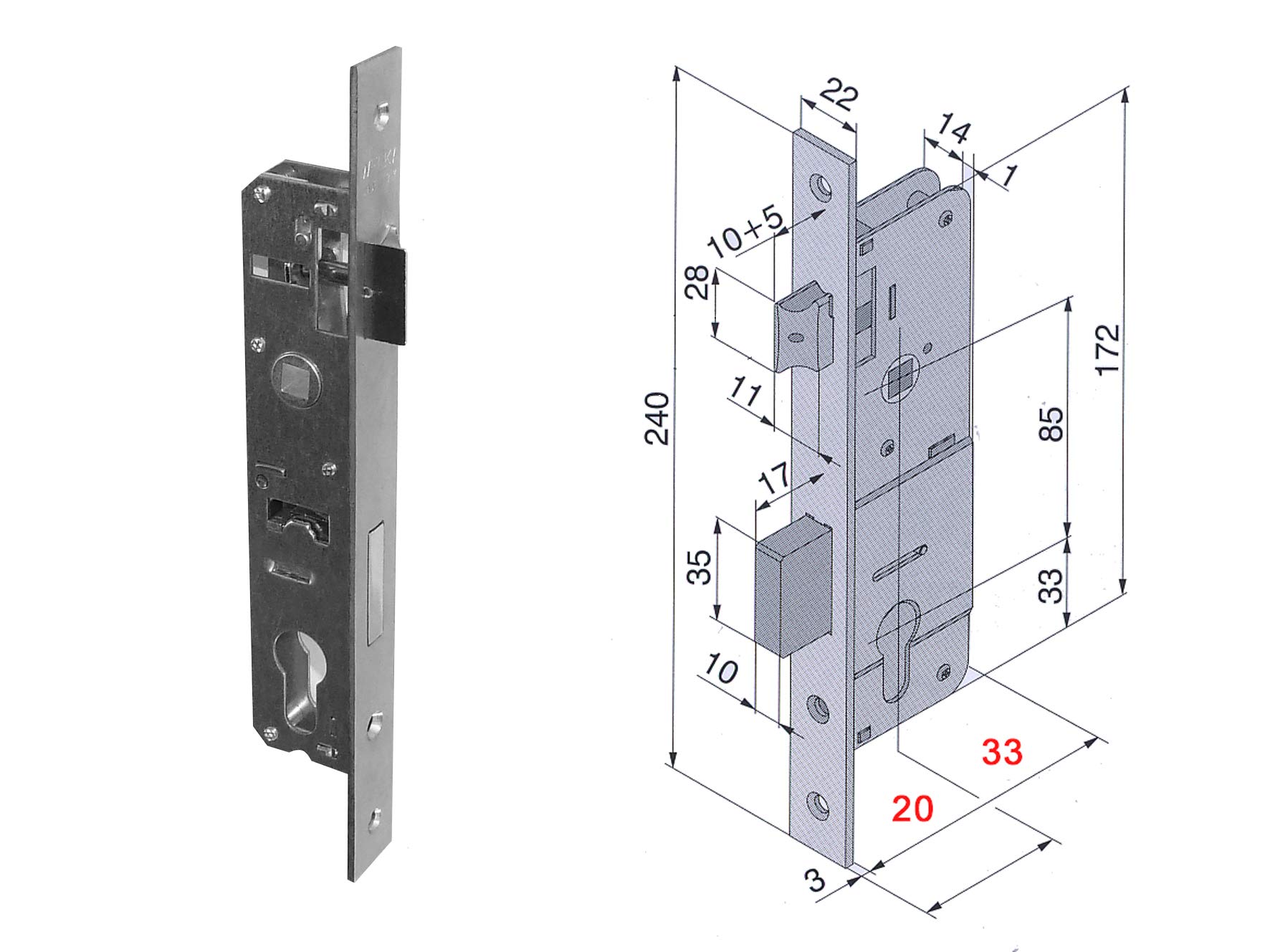 Welka 10130100E Thread Lock Cilidro Contoured F22, Neutral