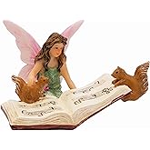 PRETMANNS Fairy Garden Fairies – Cute Accessories for Indoor or Outdoor Miniature Garden – Figurine Bonnie with Squirrels – 1 Items