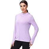 COZZIPLUS Womens UPF 50+ Sun Protection Zip Up Athletic Jacket Long Sleeve Lightweight Jacket Outdoor Performance