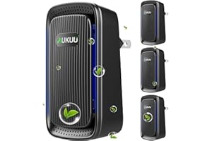 AUKUU Air Ionizers (4 Pack）- Plug In Negative Ion Air Purifiers - Quiet Air Freshener for Home, Bedroom, Office, Basement - Portable Air Purifier Odor, Smoke, Dust, Pet Smell - Mini Air Cleaner Black