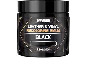 Leather Recoloring Balm, Black Leather Repair kit for Furniture & Vinyl, Leather Paint,Color Restorer, Leather Stain Remover 