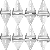 DEELEDM 8 Pcs Garage Door Hinges #1#2#3#4 | Heavy Duty Steel, Galvanized Finish, Garage Door Bracket, Residential/Light Commercial, Replacement