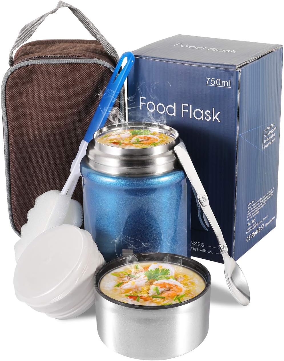 thermos dual compartment food flask