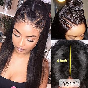 Amazon Com 13x6 Lace Front Wig Human Hair With Baby Hair Long