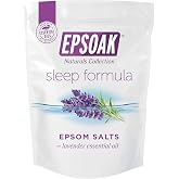 Epsoak Epsom Salt 2 lb. USP Magnesium Sulfate with Lavender Scent Resealable Epsom Salt Bag, Made in The USA, Cruelty-Free Ce