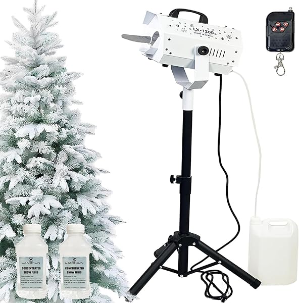 LANGXUN 1500W SNOW MACHINE WITH MANUAL & WIRELESS...