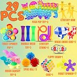 Lubibi Fidget Toys Set 30 Pcs Pack with Box Sensory Stress Relief Toy Christmas view 2