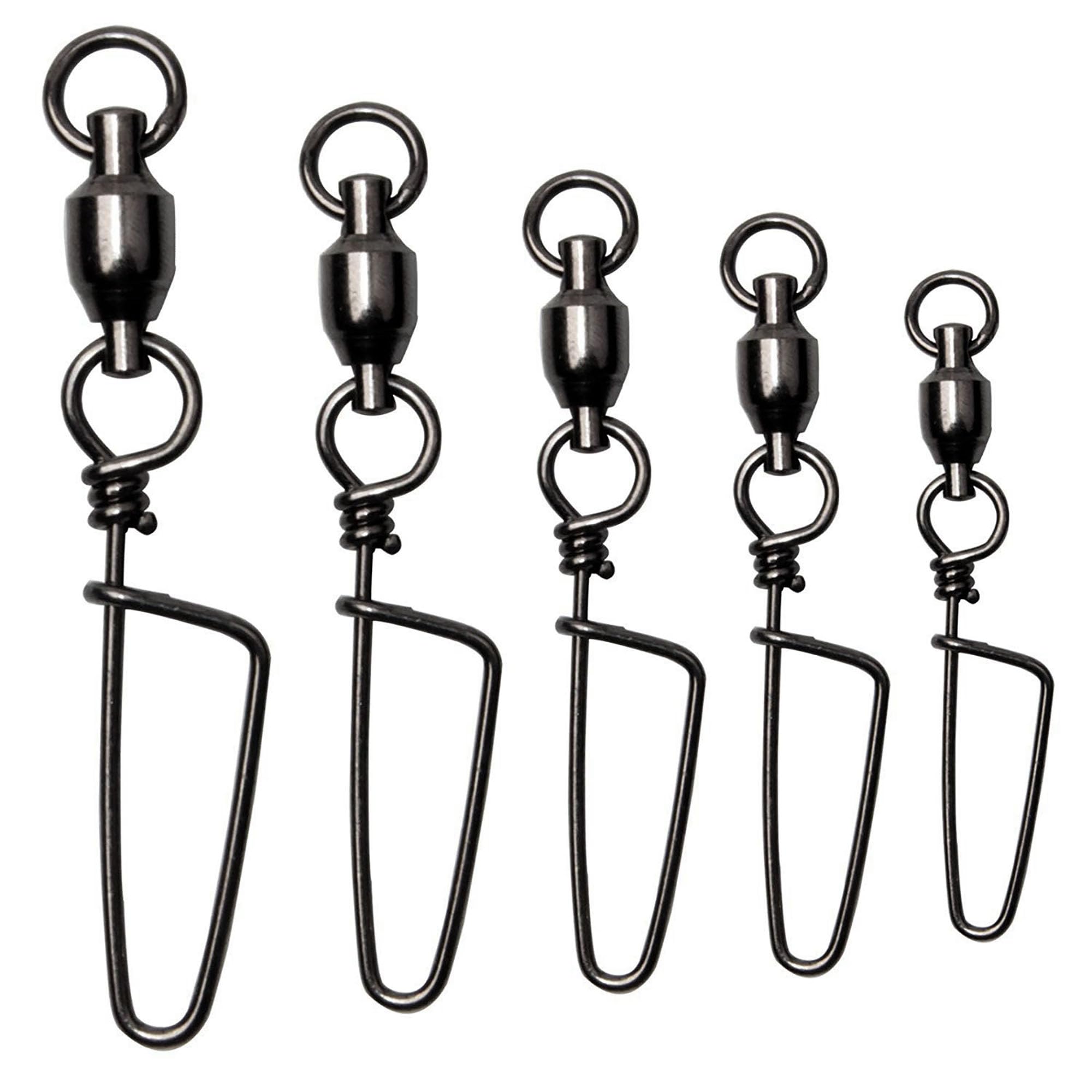OROOTL Fishing Swivel Snap, 20pcs Ball Bearing Swivels with Coastlock Snap Stainless Steel Fishing Swivels & Snaps for Saltwater Freshwater Fishing Tackle 26LB-503LB