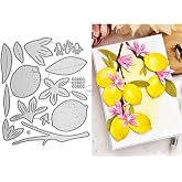 Patchwork Branches Flowers Leaves Lemons Metal Cutting Dies for Card Making | Embossing Die Cuts Set for DIY Scrapbooking Paper Wedding Album Decor Stencils Supplies Machine Festivals Crafting Templates