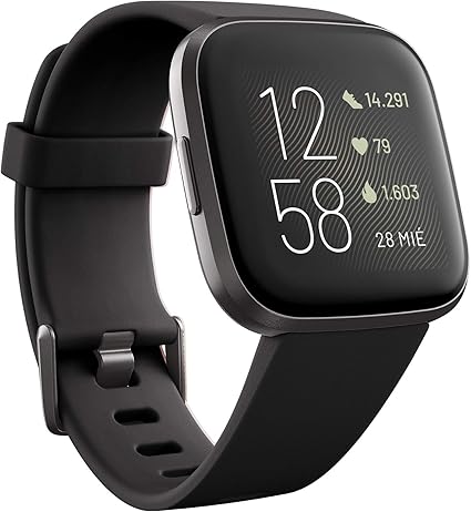 Fitbit Versa 2 - Smartwatch de salud y forma física, Negro/carbón ...