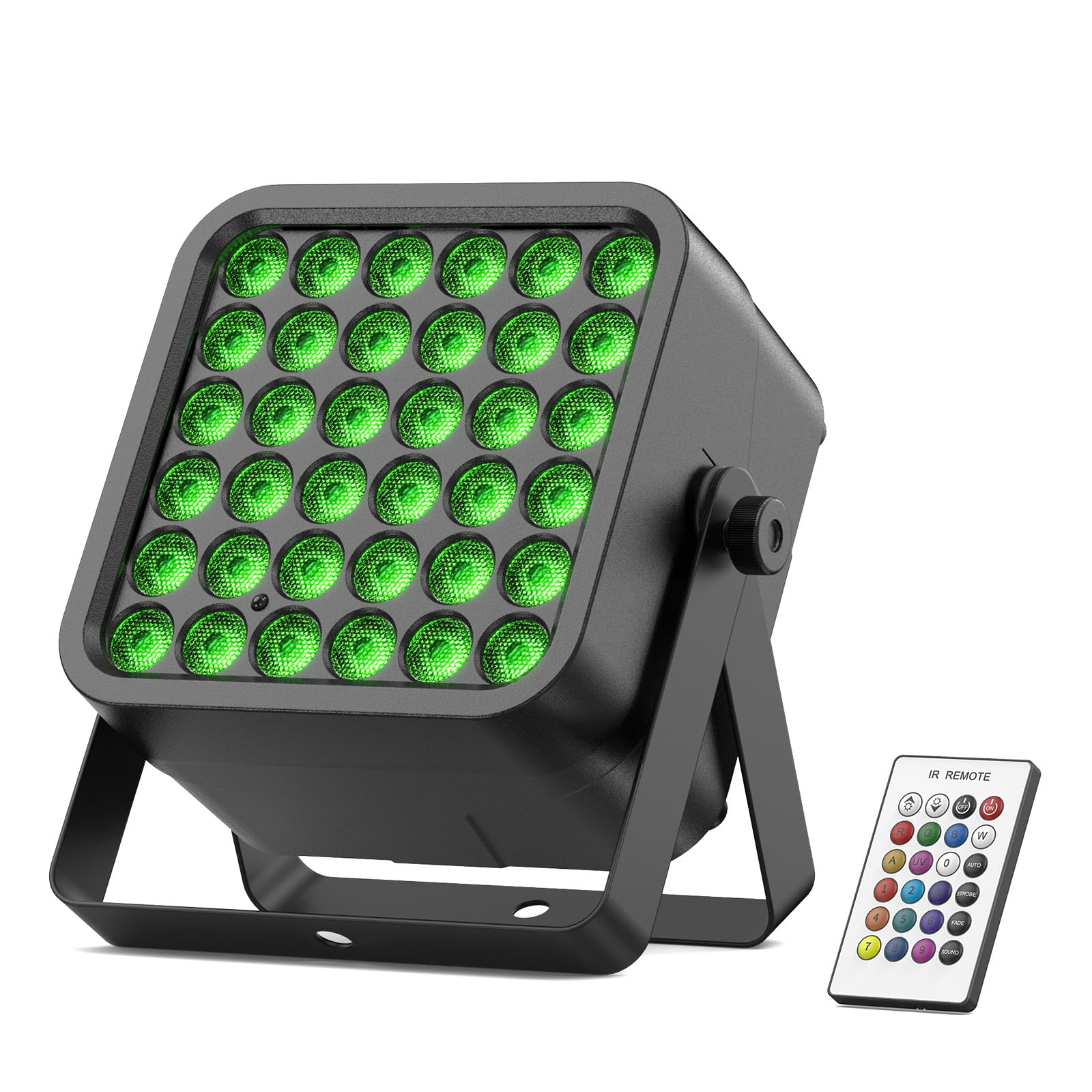 Photo 1 of Rechargeable Par Can Lights, 72W RGB 5200mAh Uplights Battery Powered Stage Light, Wireless DJ Lights Sound Activated with Remote & DMX Control for Festivals, Weddings, Bars, Churches, DJ (1 Pack)