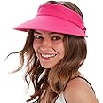 Simplicity Women's UPF 50+ UV Protection Wide Brim Beach Sun Visor Hat