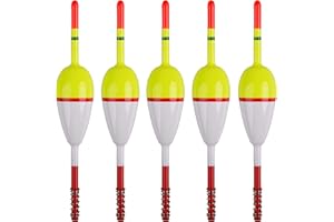 FUSIGO Slip Bobbers for Crappie Fishing Floats and Bobbers Wood Slip Floats Stick Bobbers for Crappie Panfish Walleyes Trout Bass Fishing,5/10pcs