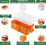 Restmo Large Outdoor Electrical Box with Transparent Lid IP54 Weatherproof view 3