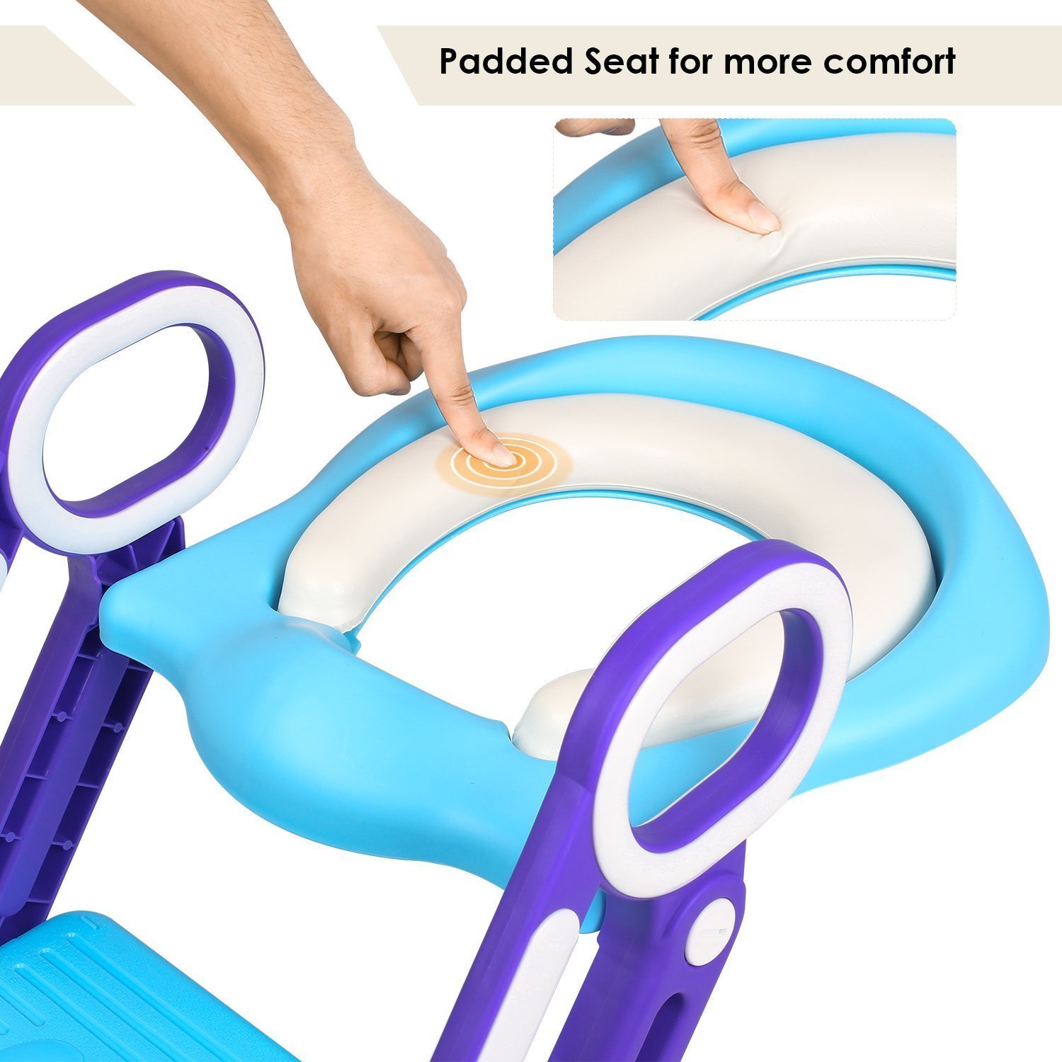 3 in 1 Adjustable Trainer with Handles & Soft Cushion for Kids Toddlers