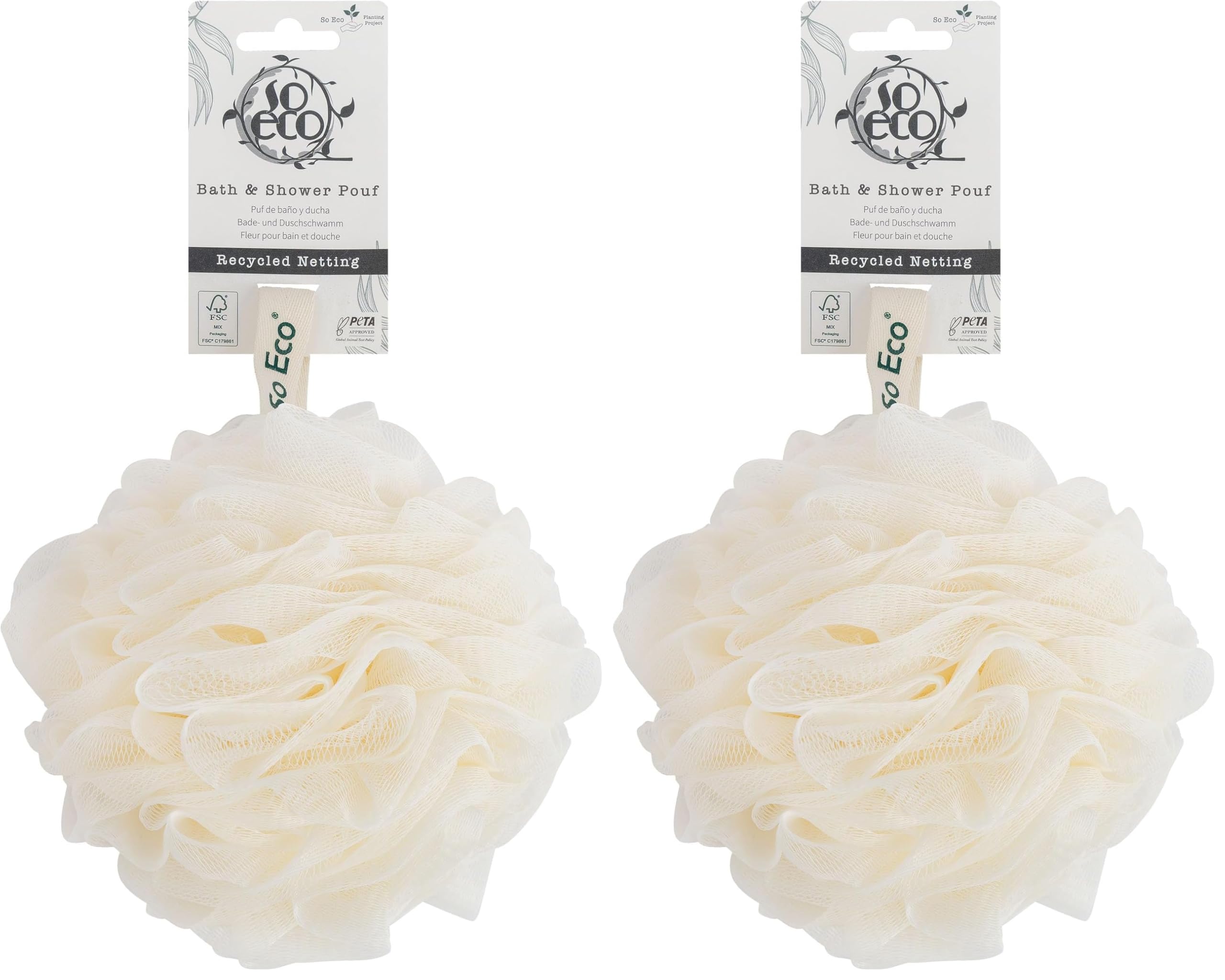 So Eco Bath and Shower Pouf (Pack of 2)