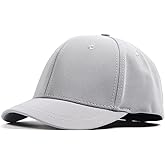 Short Brim Stretch Fitted Baseball Caps Men's Solid Structured Full Closed Cap Curved Brim Elastic Closed Back Hat K272