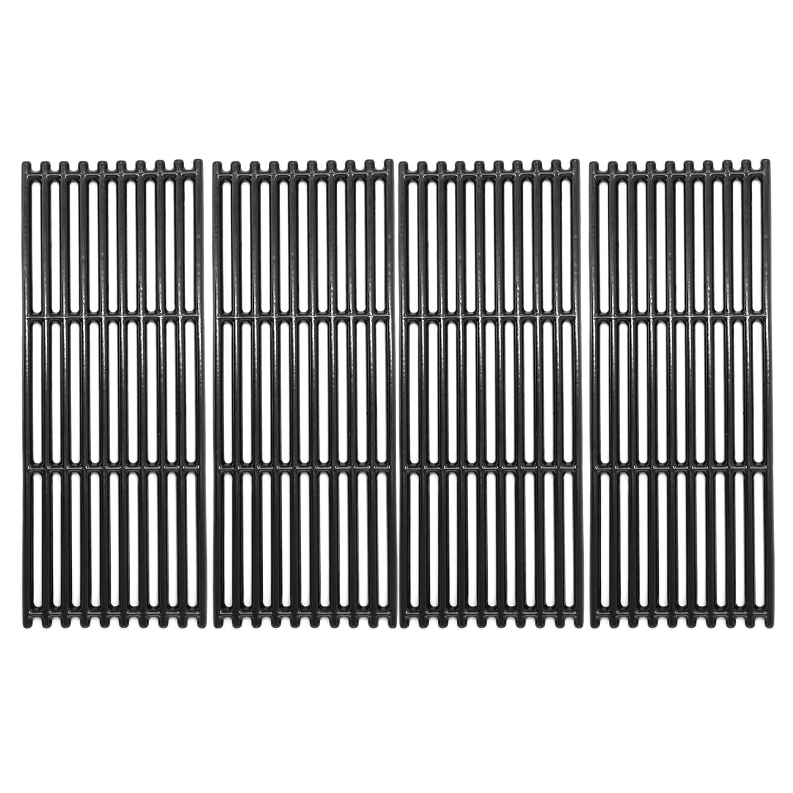Photo 1 of Hongso 18 1/4 x 28 3/4" Polished Porcelain Cast Iron Grill Grates for Charbroil Tru-Infrared 4 Burner 463241413, 463241414, 466241414, 466242414, 463268107, 463244819, tuscany CS784LP, Cuisinart Model