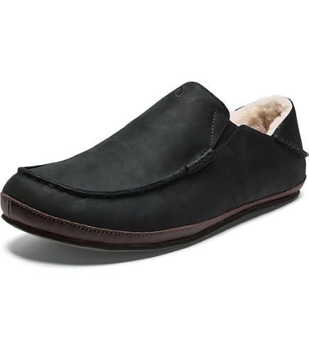 Amazon.com | Koolaburra by UGG Men's Tipton Leather Slipper, Black