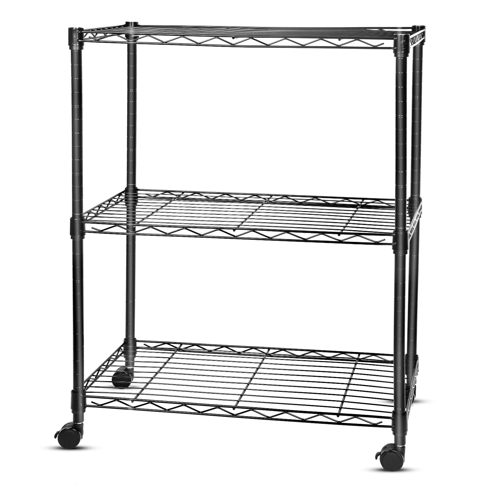Photo 1 of (incomplete) Whitmor 3 Tier Storage Shelves, Heavy Duty with Wheels, Adjustable Wardrobe Rack, 400 lbs Capacity per Shelf