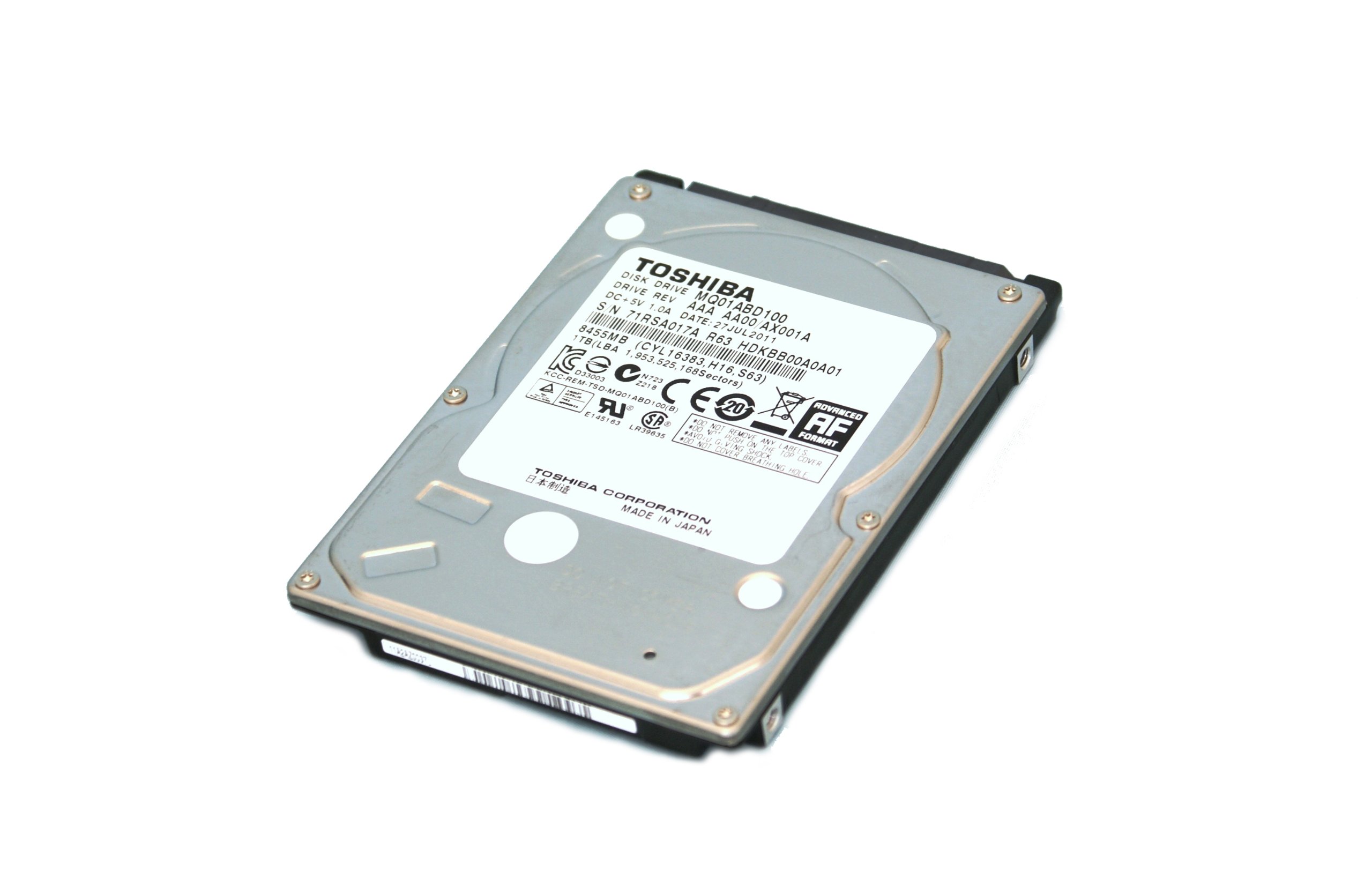 Toshiba MQ01ABD032-2.5inch 320GB 5400RPM 9.5mm 4k block size 8MB Cache