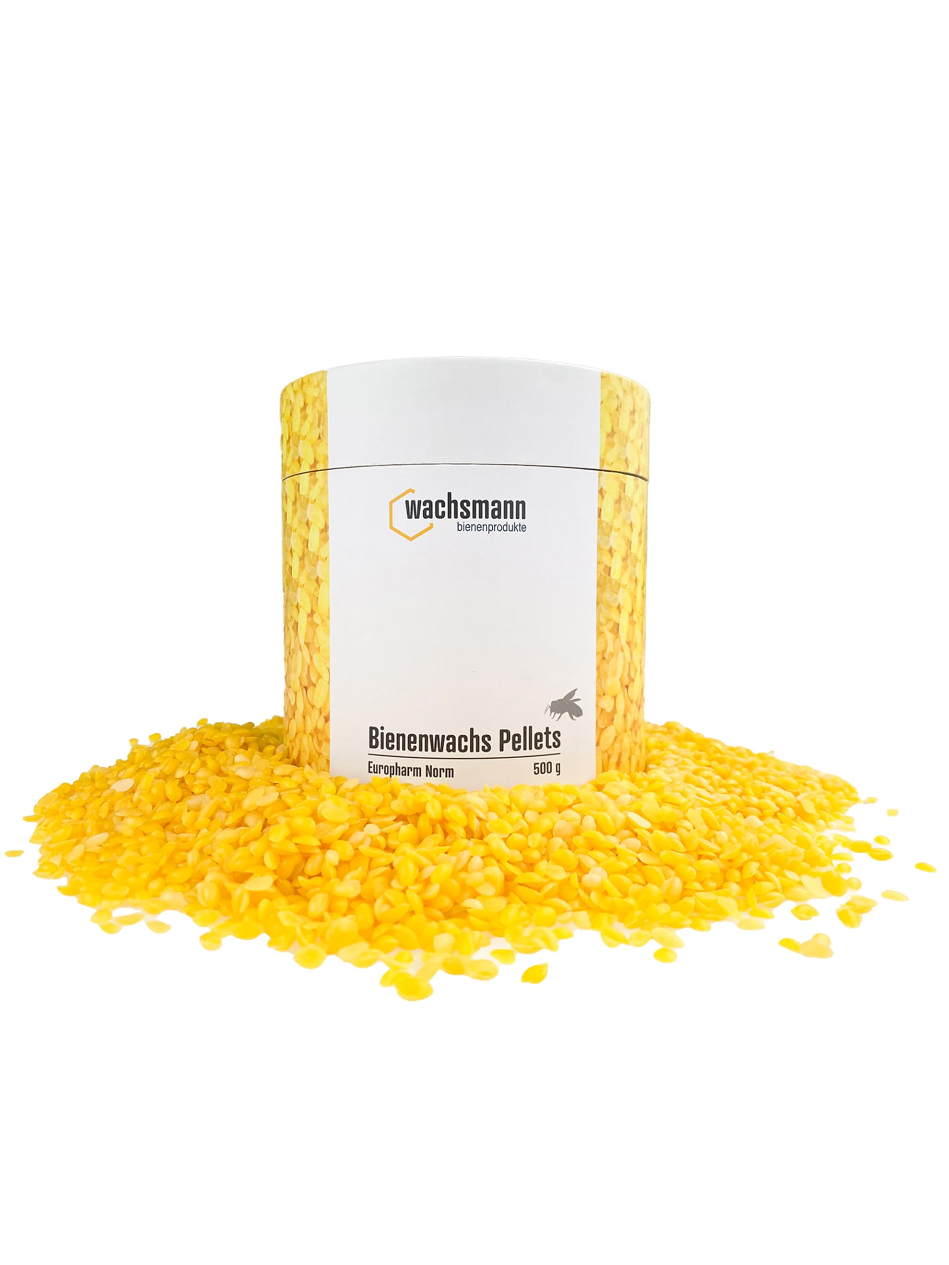 Waxman 100% pure beeswax, 500g pellets for natural cosmetics, candles, beeswax wraps - German quality - Cosmos Natural certified.