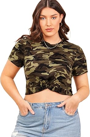 plus size crop tops for cheap