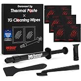 Thermal Grizzly - Duronaut - Enhanced Durability &amp; High Performance Thermal Paste - for Maximum Conductivity While Overclocking CPU/GPU/PS4/PS5/Xbox with 12 Cleaning Wipes 6 Wet &amp; 6 Dry (2g + Wipes)