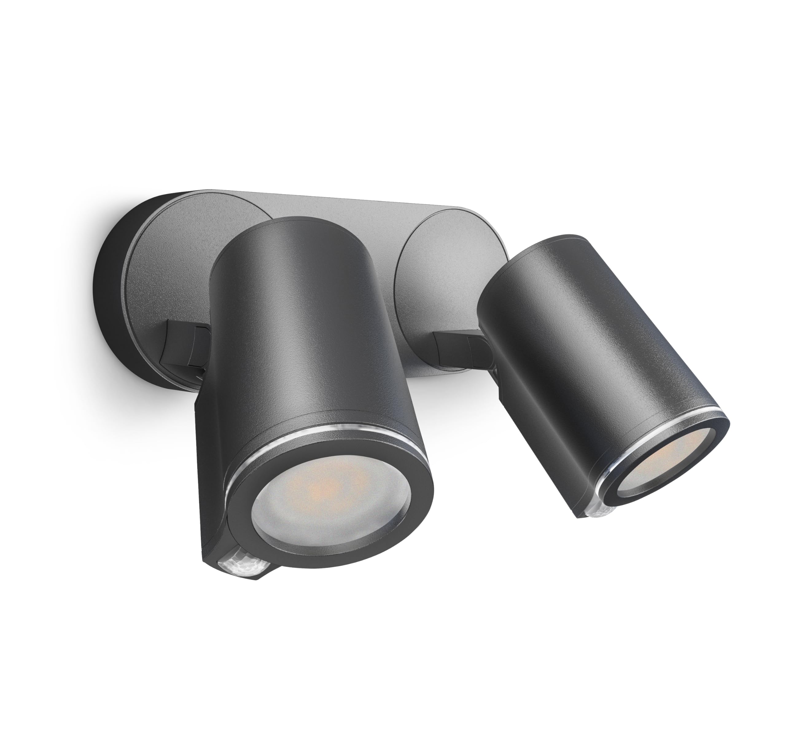 Steinel Spotlight Spot DUO SC Anthracite, 2x 90° Motion Detector, Including 2 LED Bulbs, via App, Aluminium, 14.6 W