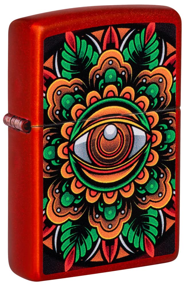 Zippo Windproof Lighter - Counter Culture - High Polish Black, Photo Image - Refillable for Lifetime Use - Adjustable Flame - Gift Box - Metal - Made in USA
