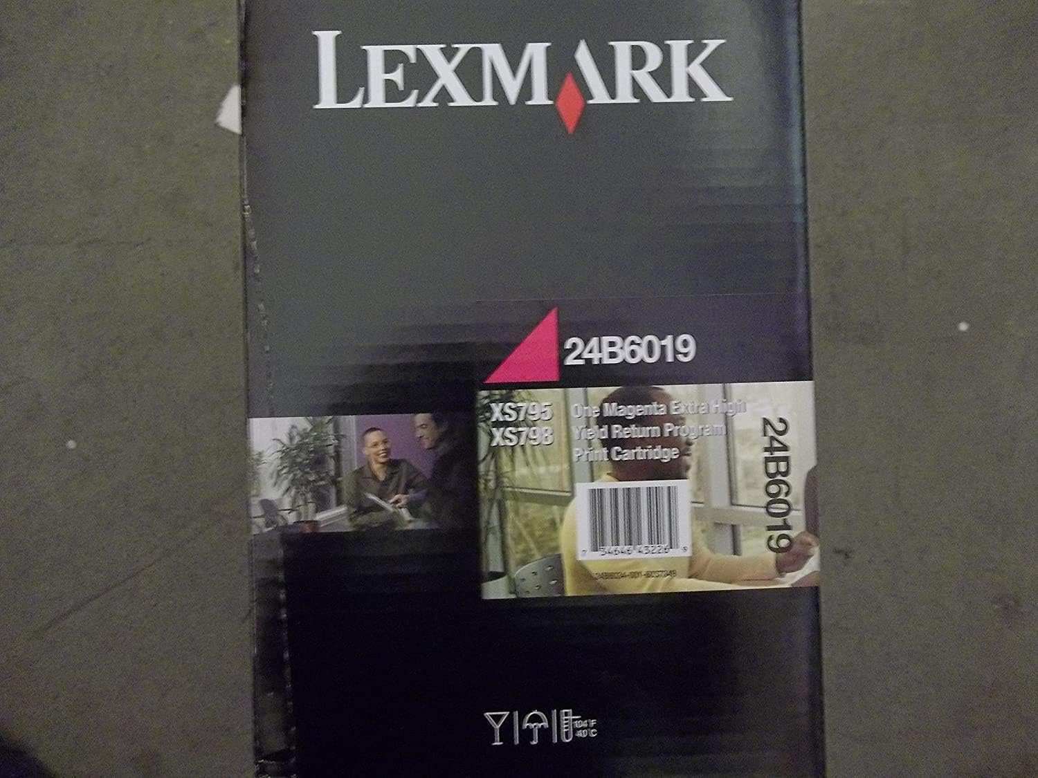 Lexmark24B6019 XS795DTE XS798DTE Toner Cartridge (Magenta) in Retail Packaging