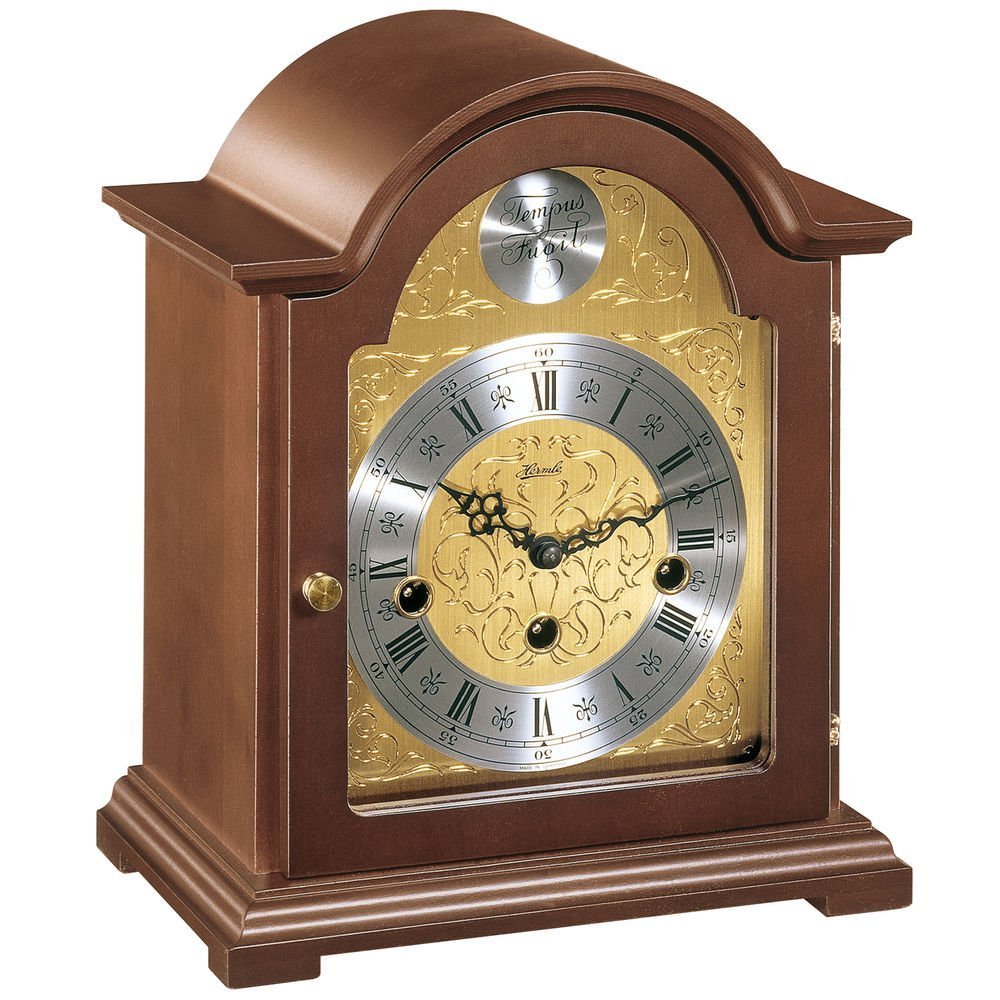 Hermle Traditional Bracket Style Westminster Chime Mantel Clock in Walnut 22511-030340