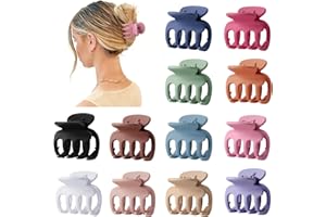 Sisiaipu 12Pcs Hair Clips for Women 1.8 Inch Small Claw Clips for Thin Hair Medium Hair Claw Clips for Thick Hair Accessories for Women Girls (Colorful)