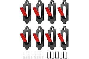 BAMBOO'S GROCERY LOKII 8 Pack European Skull Wall Mount Bracket Hangers, for Deer Mule Antelope Coyote Skull, Suitable for Indoor or Outdoor, with Screw Expansion Bolts, Red Silicone Protector